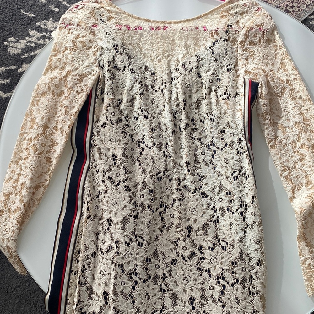 MIDI beige dress!! Beautiful lace, NEW
